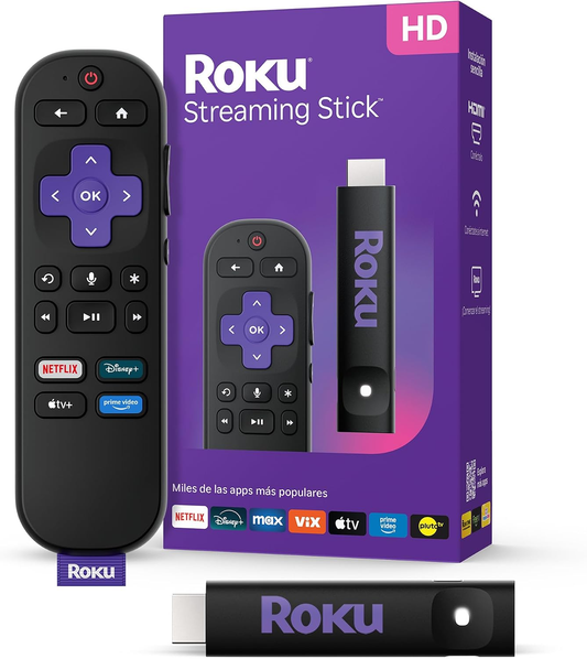 Roku Streaming Stick | Roku HD | Dispositivo de streaming | Control con voz