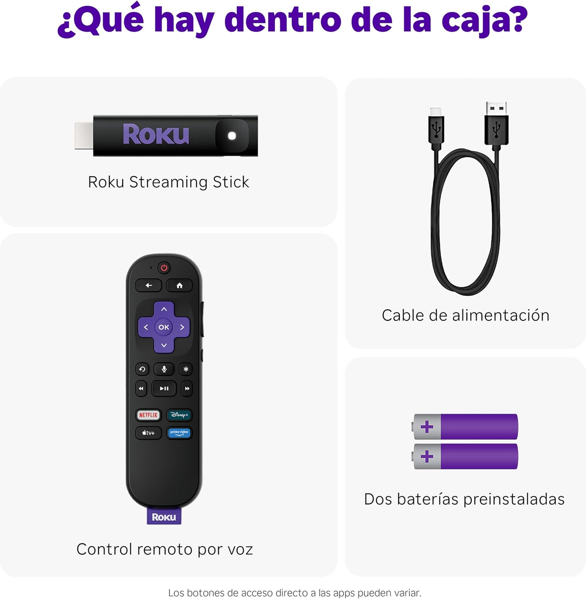 Roku Streaming Stick | Roku HD | Dispositivo de streaming | Control con voz