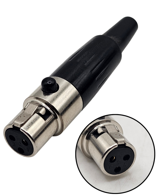 Conector Mini XLR Canon | Conector audio para microfono de solapa | Diferentes Modelos