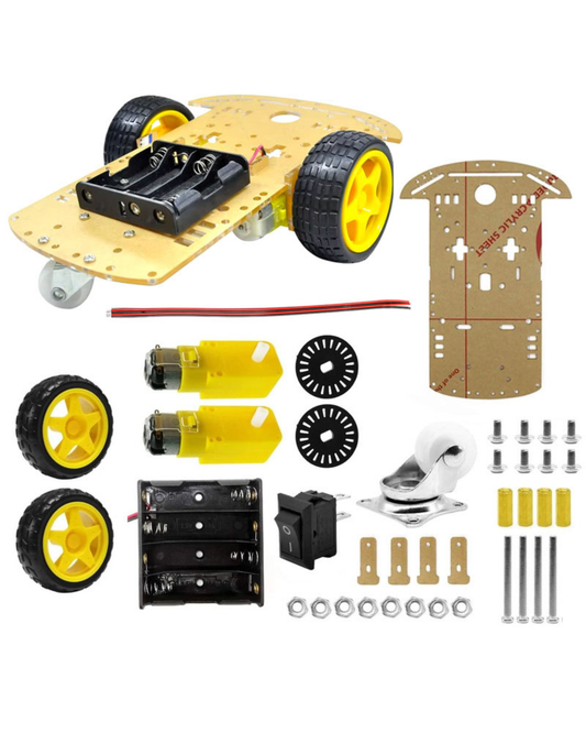 Chasis de Acrílico para Carrito Escolar | Kit de Accesorios para carrito seguidor de lineas