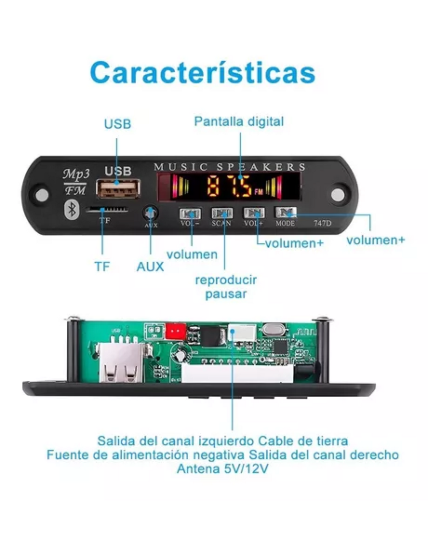 Modulo Reproductor MP3 Bluetooth