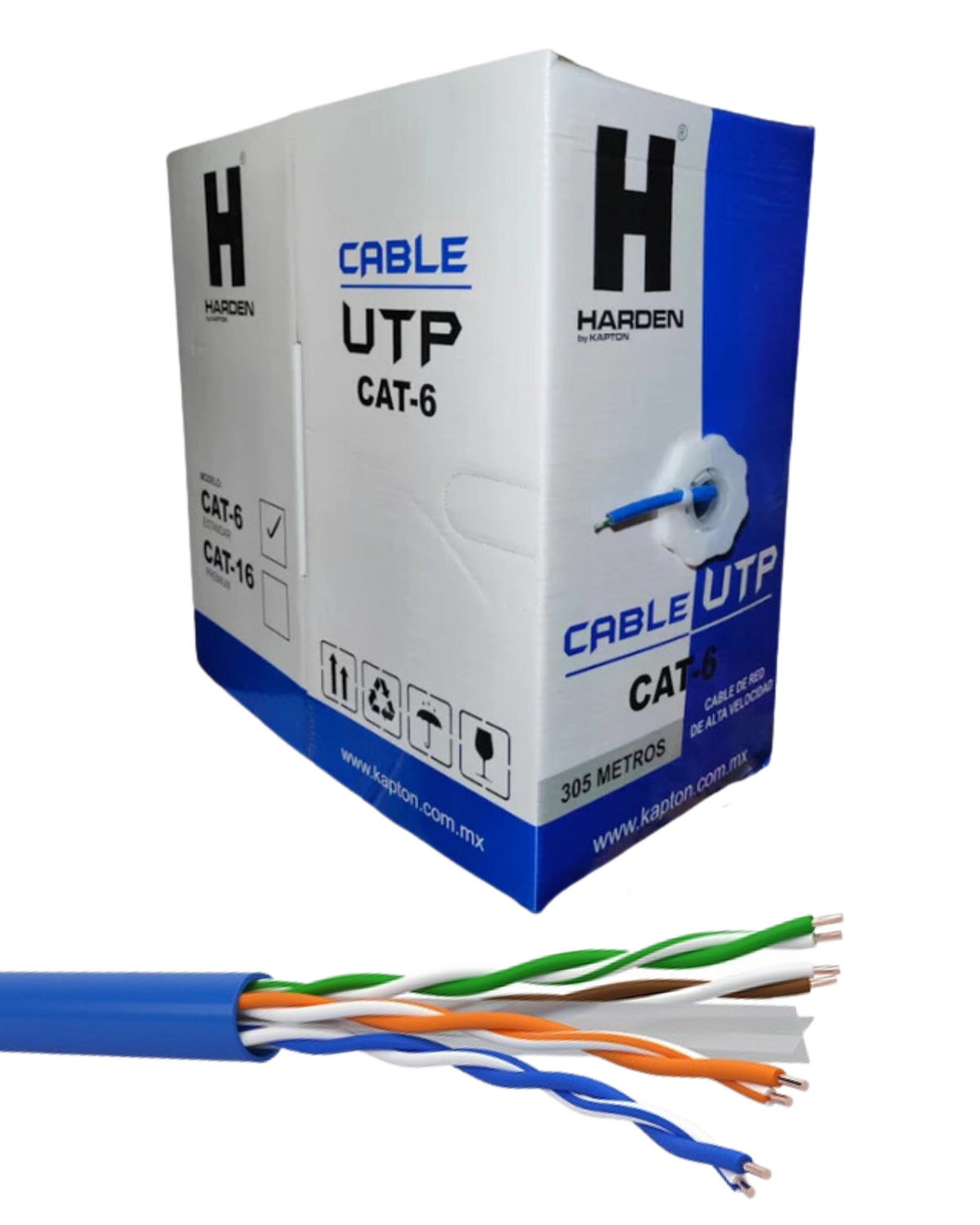 Utp6 Bobina de Cable UTP Cat6 Harden 305m | Tienda en Linea – Componentes ...