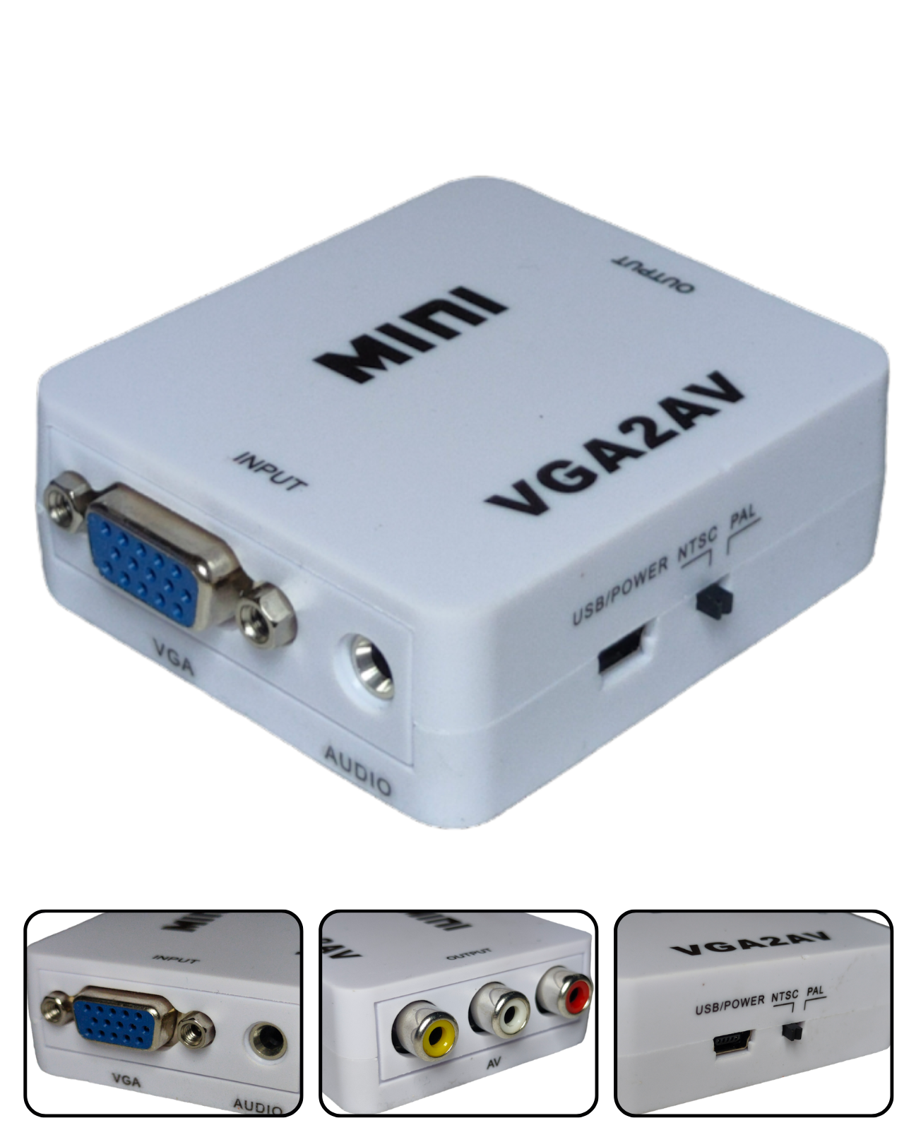 Balun vidéo passif avec alimentation et audio (BNC DCJack RCA RJ45 Balun vidéo passif avec alimentation et audio (BNC DCJack RCA RJ45