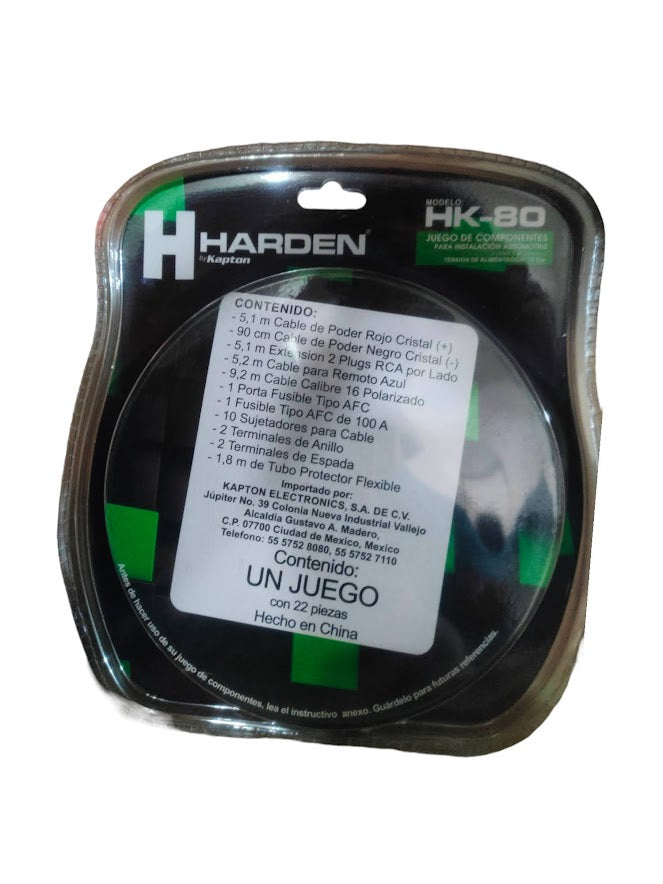 Kit de Instalación para Audio Automotriz #8 HK-80 Harden