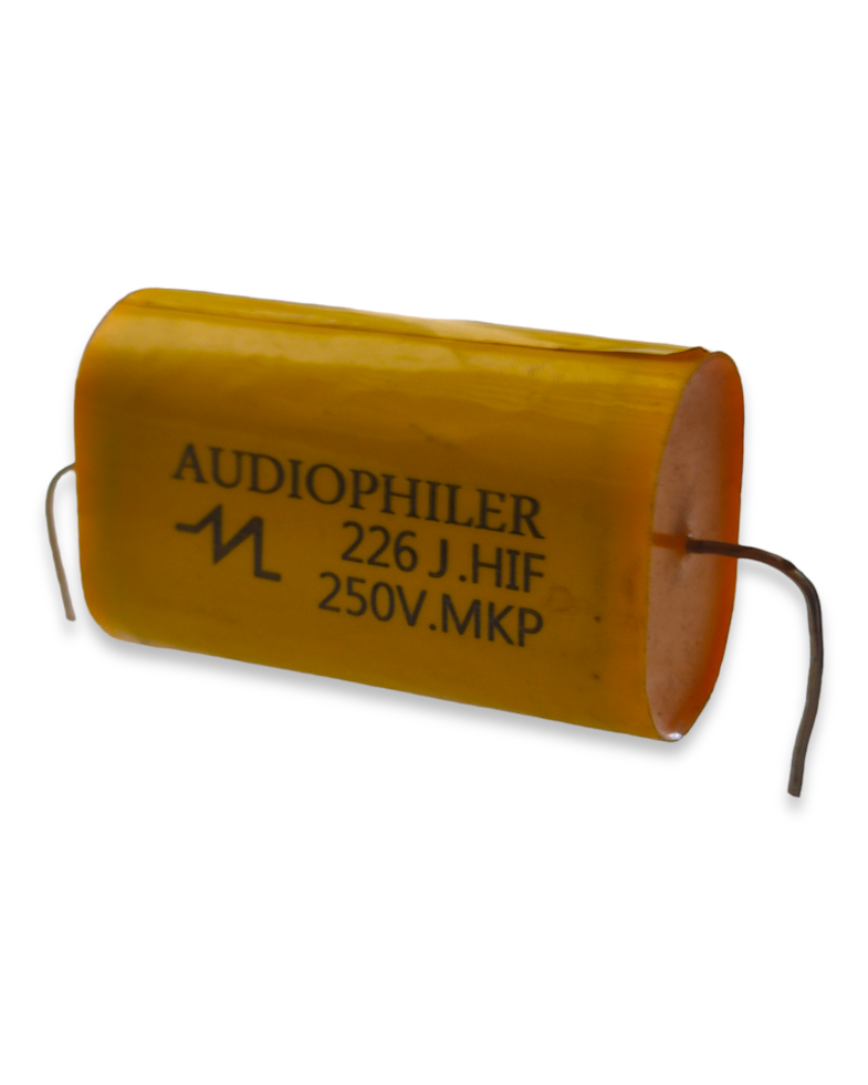 Capacitor de Poliéster Amarillo para Tweeters Diferentes Valores | Filtro para tweeter driver bala