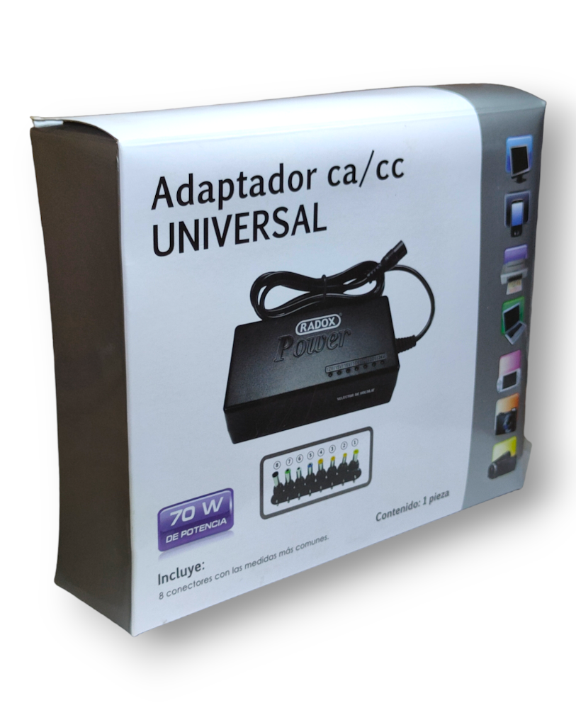 Cargador Universal para Laptop 70w 130-396 Radox
