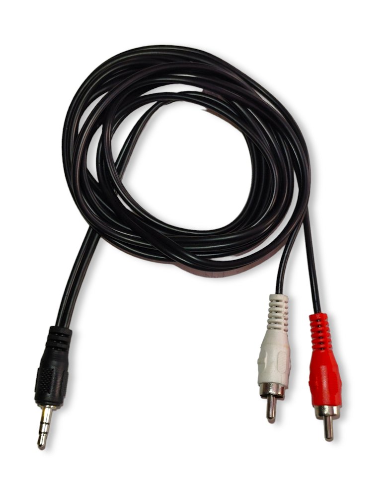 Cable de Audio Auxiliar 2 RCA a 3.5mm 1.8m 081-123