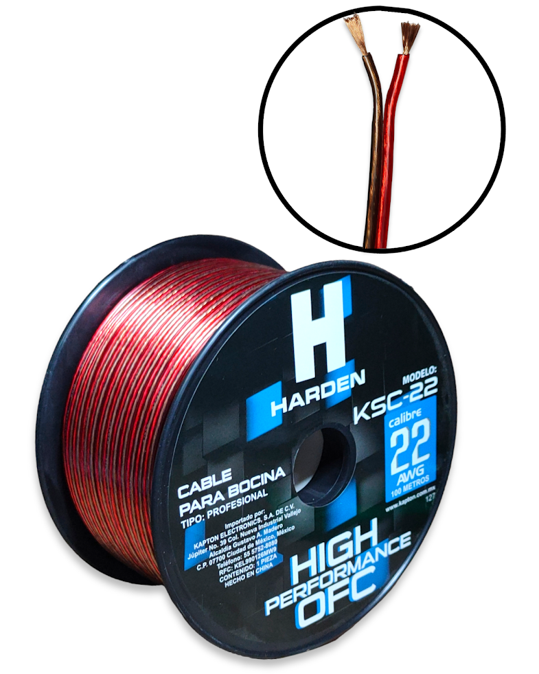Cable Bicolor Bipolar #22 AWG KSC-22 | Cable para Bocina