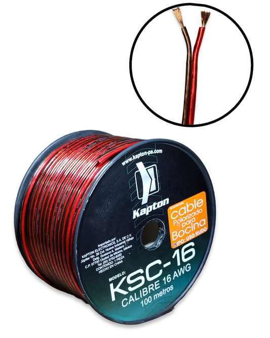 Cable Bicolor Bipolar #16 AWG KSC-16 | Cable para Bocina