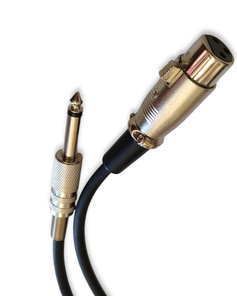 080-881 Cable para Micrófono Jack Canon a Plug 6.3mm 4.5m
