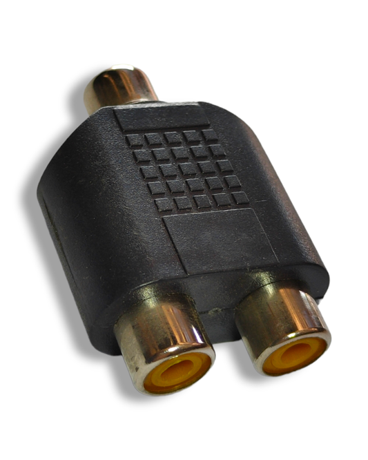 705-078 Adaptador "Y" 2 Jack RCA  a 1 Jack RCA PLU070