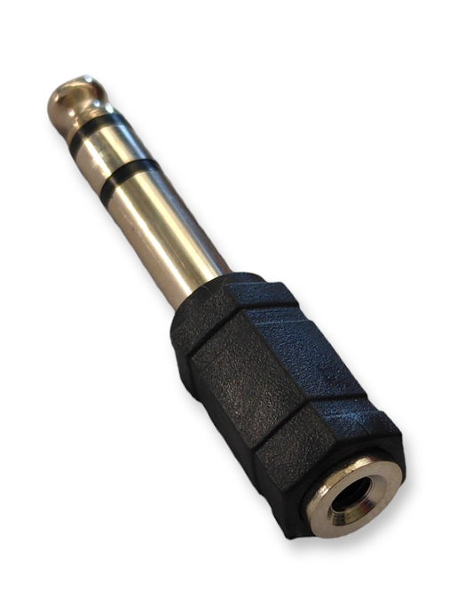 705-046 Adaptador Jack 3.5mm a Plug 6.3mm Estéreo de plástico PLU024