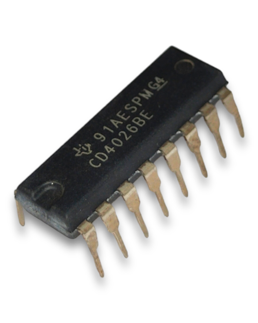 CD4026 Circuito Integrado CMOS Contador/Divisor de Décadas