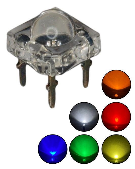 Diodo LED Piraña Ultrabrillante 5mm Diferentes Colores